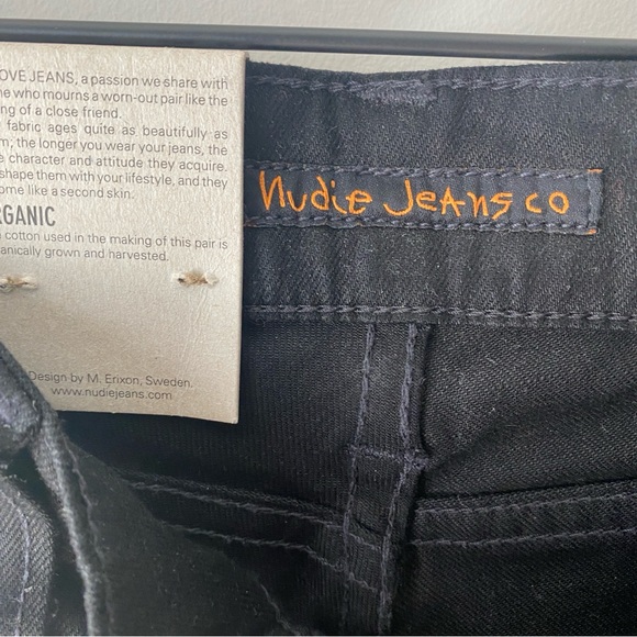 Nudie Tight Terry Slim Jeans  in Deep Black - 26 - Picture 7 of 13